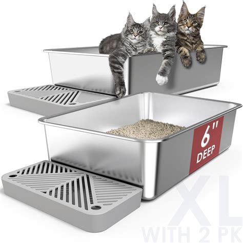 steel cat litter box with lid|suzzipaws stainless steel litter box.